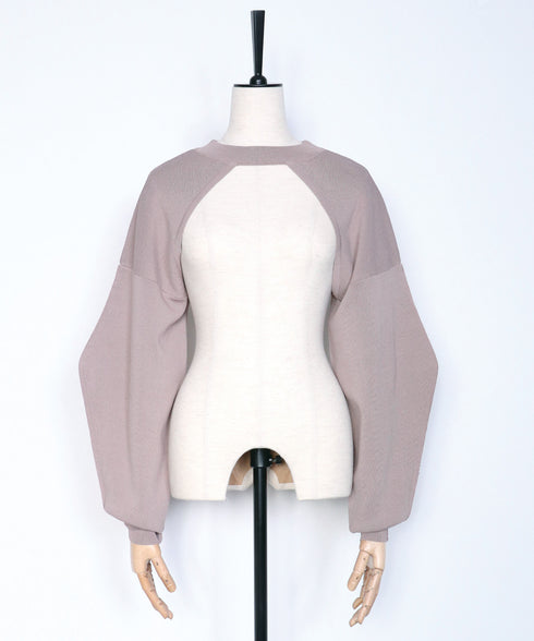 2WAYコクーンスリーブショートニット