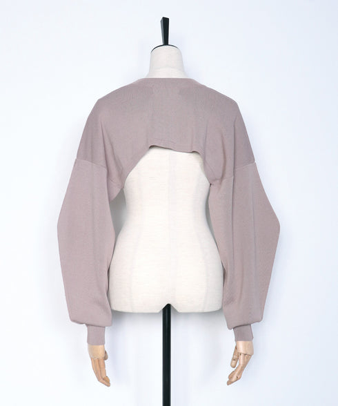 2WAYコクーンスリーブショートニット