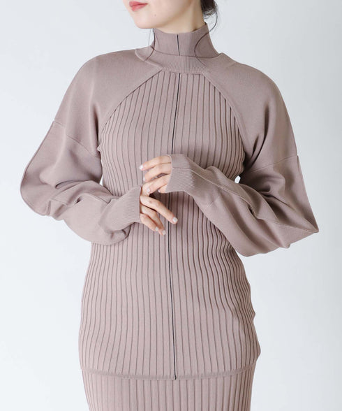 2WAYコクーンスリーブショートニット