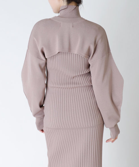 2WAYコクーンスリーブショートニット