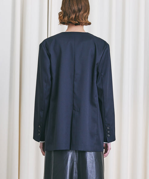 1釦ノーカラージャケット