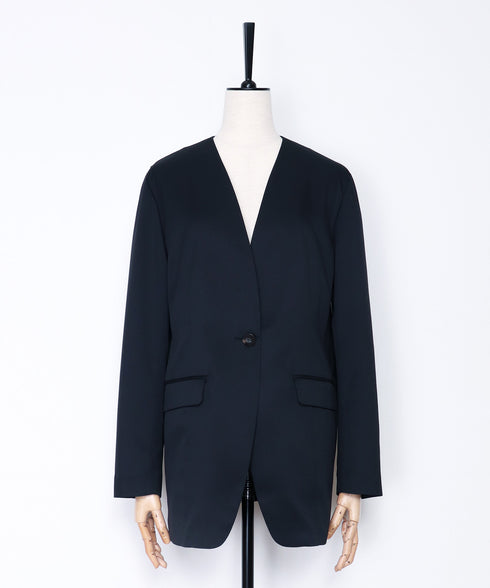 1釦ノーカラージャケット