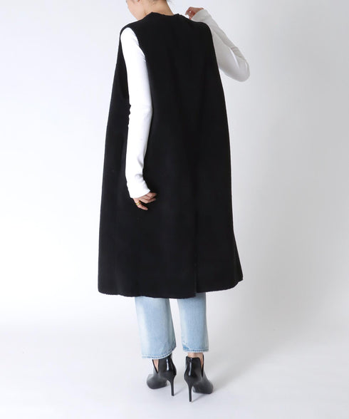 エコムートンロングストレートジレ