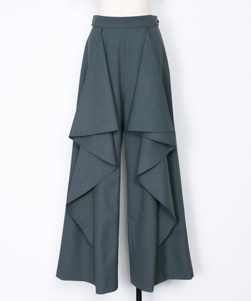 ラッフルワイドパンツ