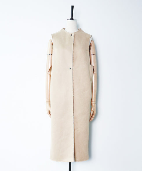 エコムートンロングストレートジレ