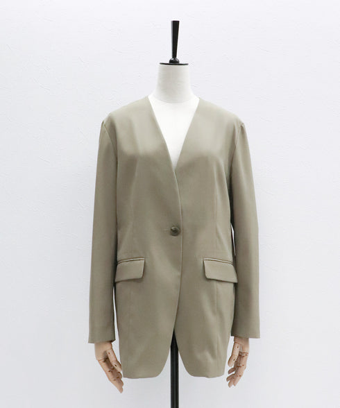 1釦ノーカラージャケット