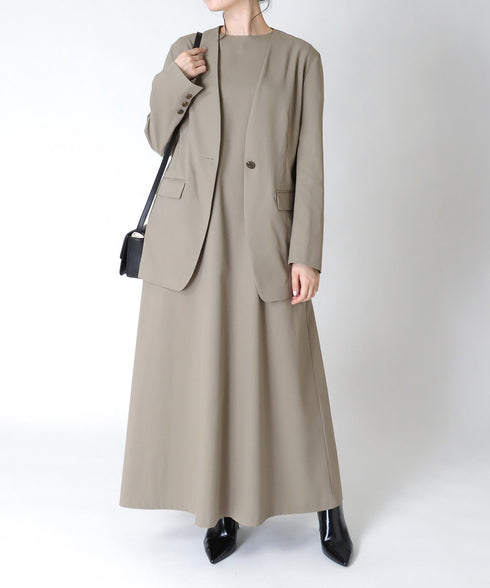 1釦ノーカラージャケット