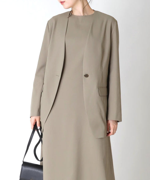 1釦ノーカラージャケット