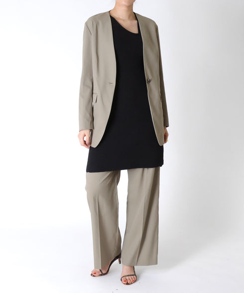 1釦ノーカラージャケット