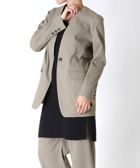 1釦ノーカラージャケット