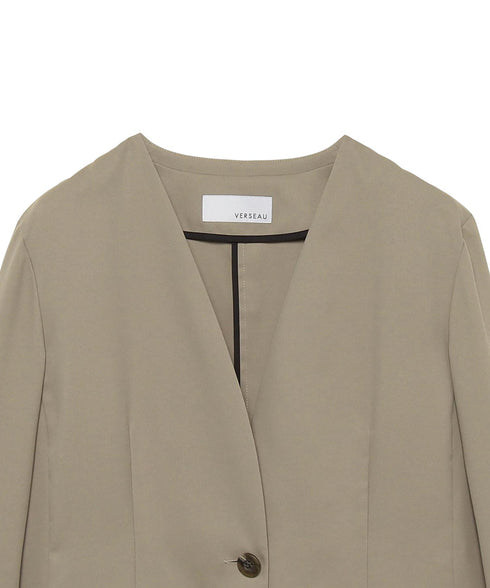 1釦ノーカラージャケット