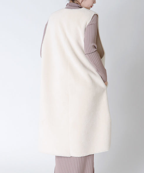 エコムートンロングストレートジレ