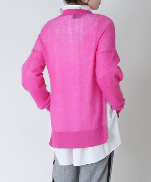 ハイゲージモヘアコクーンスリーブプルオーバー