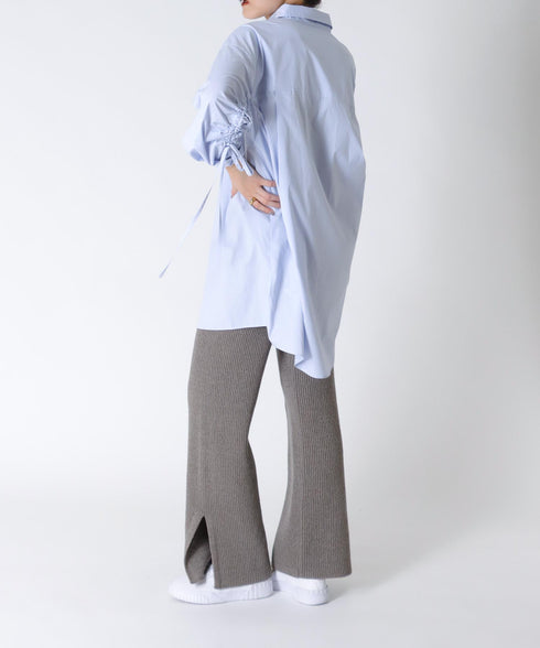 ギャザースリーブビッグシャツ