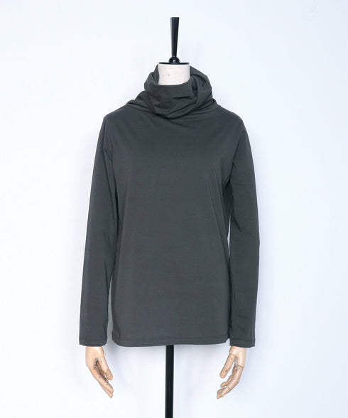 スヌードネック ロングTシャツ