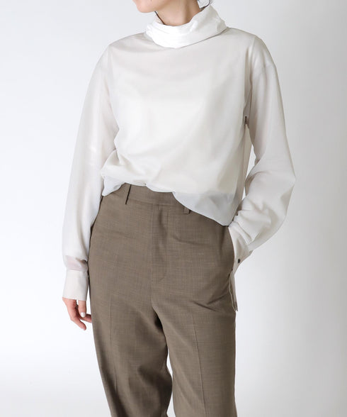 スヌードネック ロングTシャツ