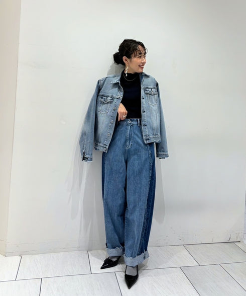 ライトオンスフリンジコクーンデニム