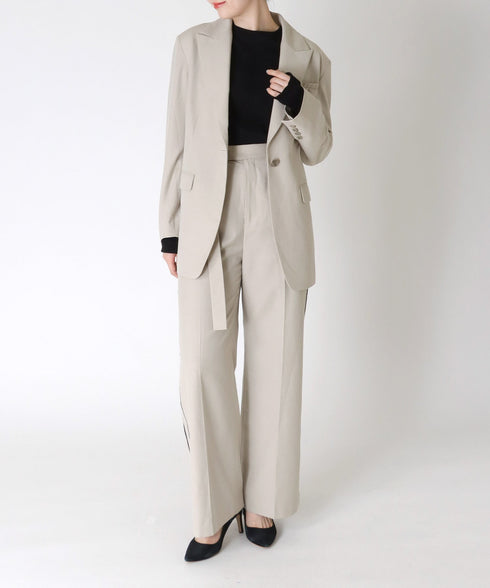 サイドラインベルテッドストレートパンツ