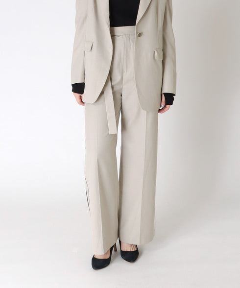 サイドラインベルテッドストレートパンツ