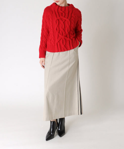 サイドラインピンタックナロースカート