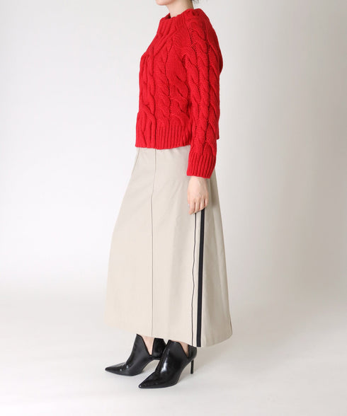 サイドラインピンタックナロースカート