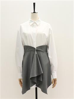 ドッキングペプラムシャツ