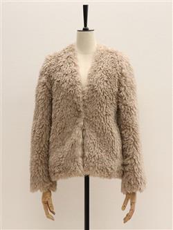 プードルファーカーディガンジャケット