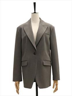 ピークドラペルテーラードジャケット(ストライプ)