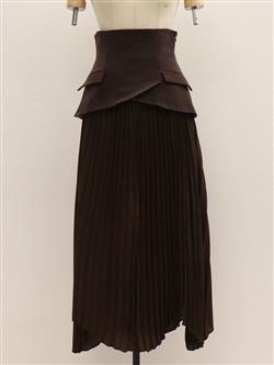 ハイウエストコルセットプリーツスカート