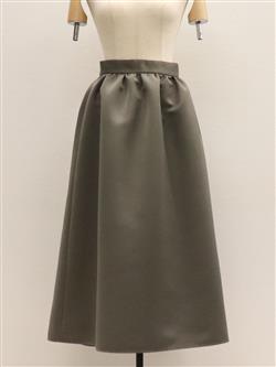 ヘビーサテンバックトレーンカットスカート