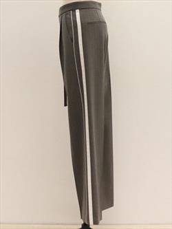 サイドラインベルテッドストレートパンツ/ストライプ