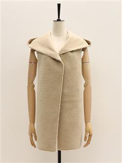 エコムートンリバーシブルフード付きストール