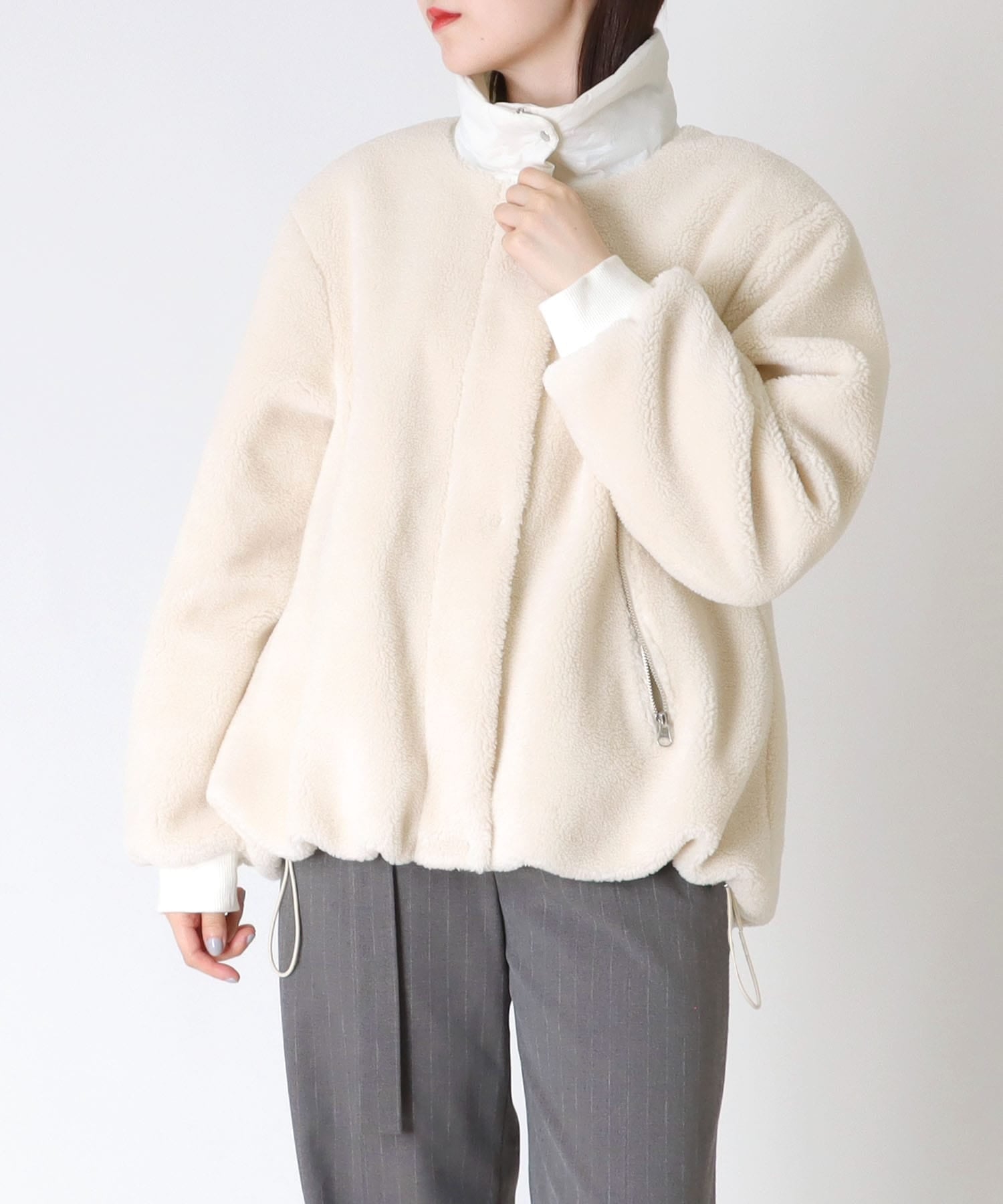 VERSEAU エコファー・リバーシブルバルーンブルゾン 【公式通販】